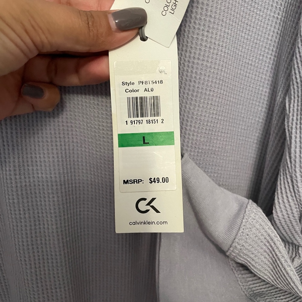 Calvin Klein Womens 3/4 Sleeve Lace Up Back - Picture 4 of 6